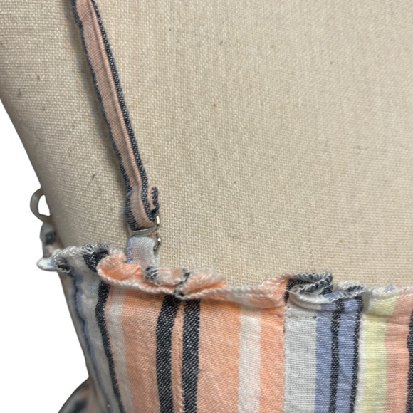 Free People Lilah Striped Boho Cute Summer Midi Dress‎ Women's XS - Picture 8 of 12